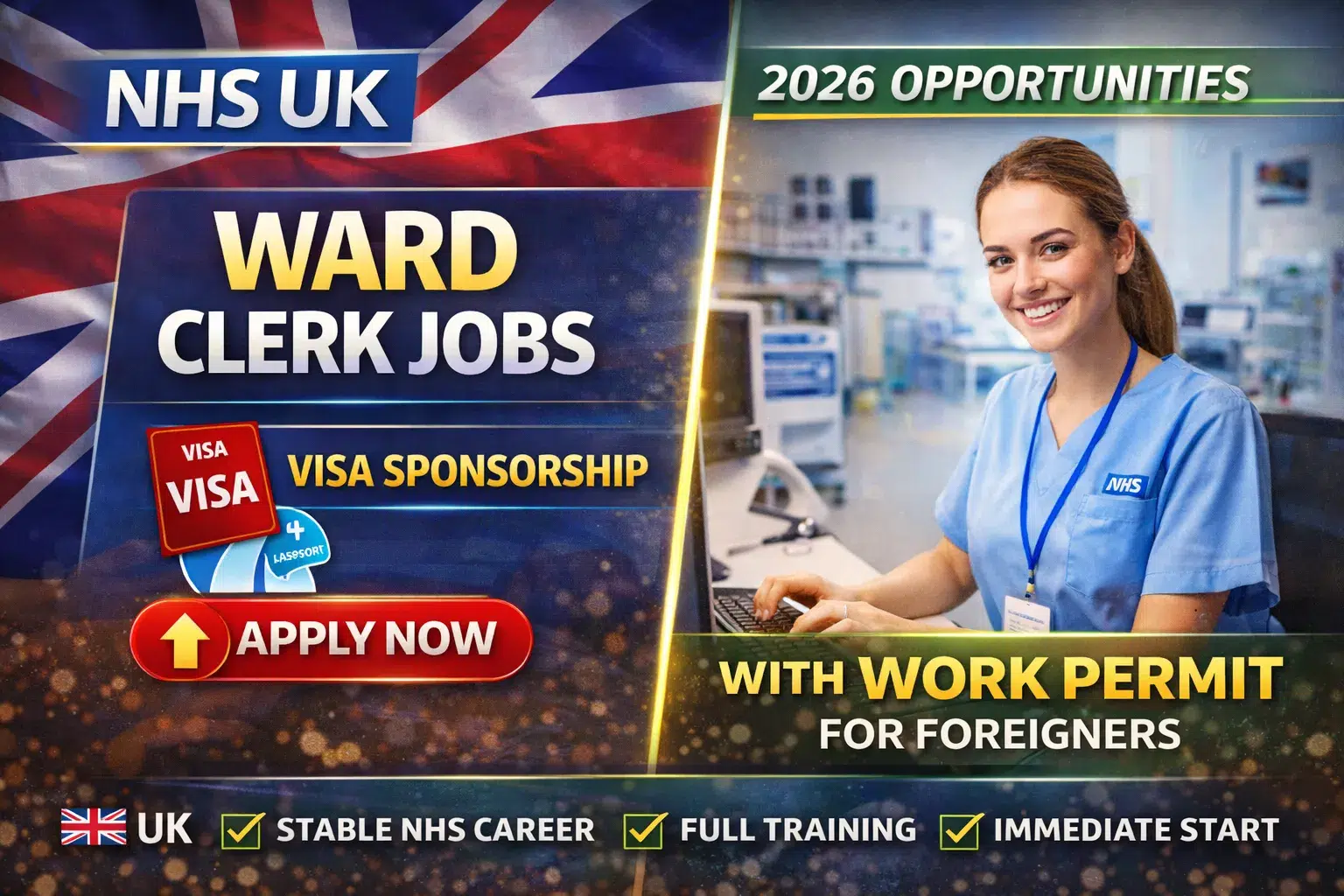 Ward Clerk Jobs in NHS UK 2026 With Visa Sponsorship