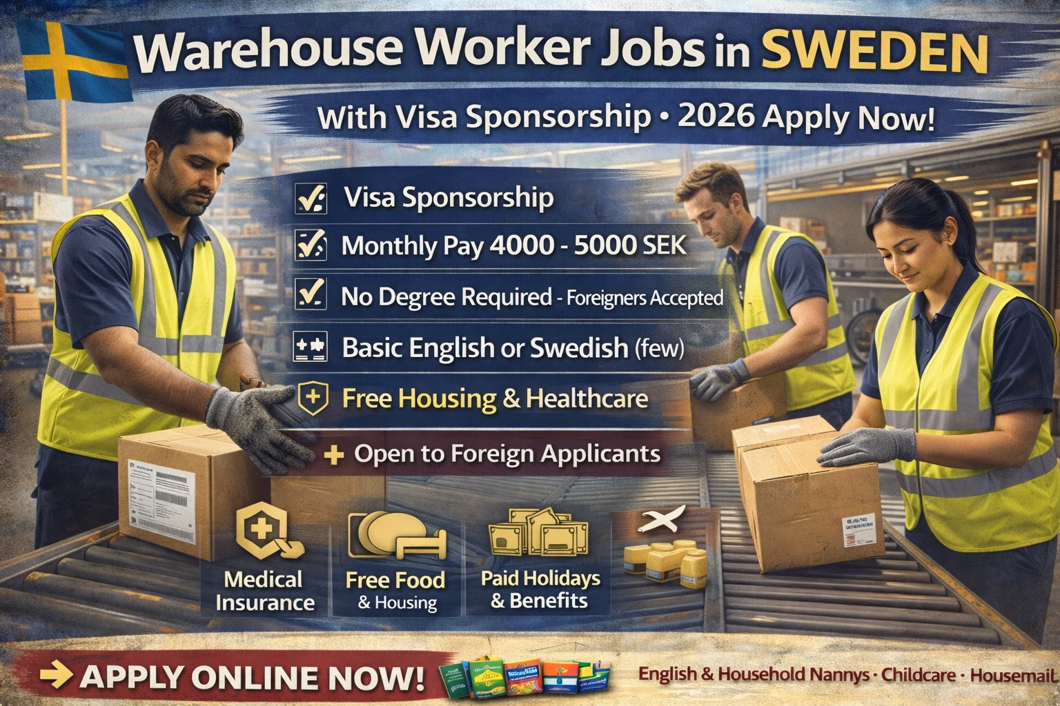 Warehouse Worker Jobs in Sweden with Visa Sponsorship