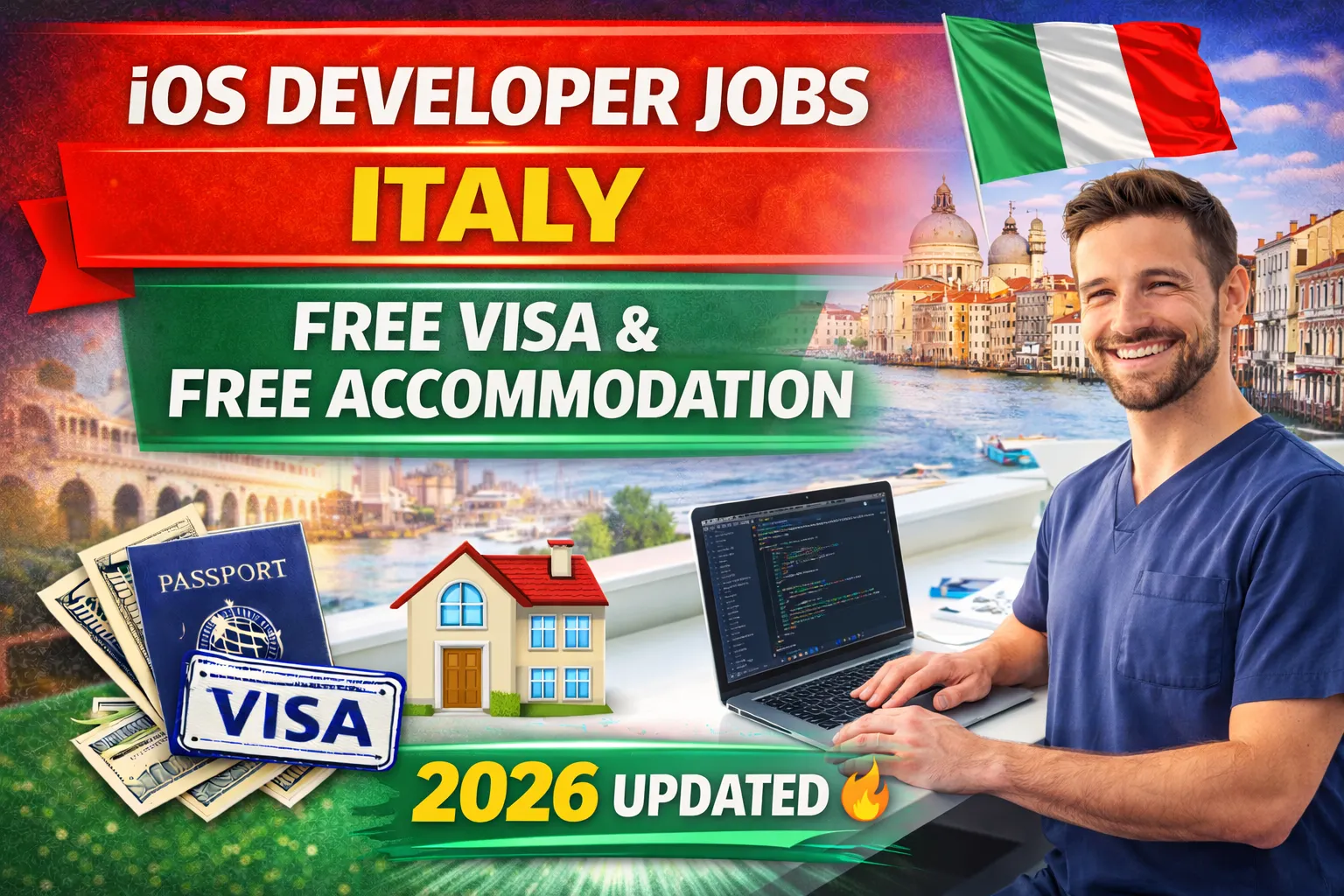 iOS Developer Jobs in Italy with Free Visa & Free Accommodation
