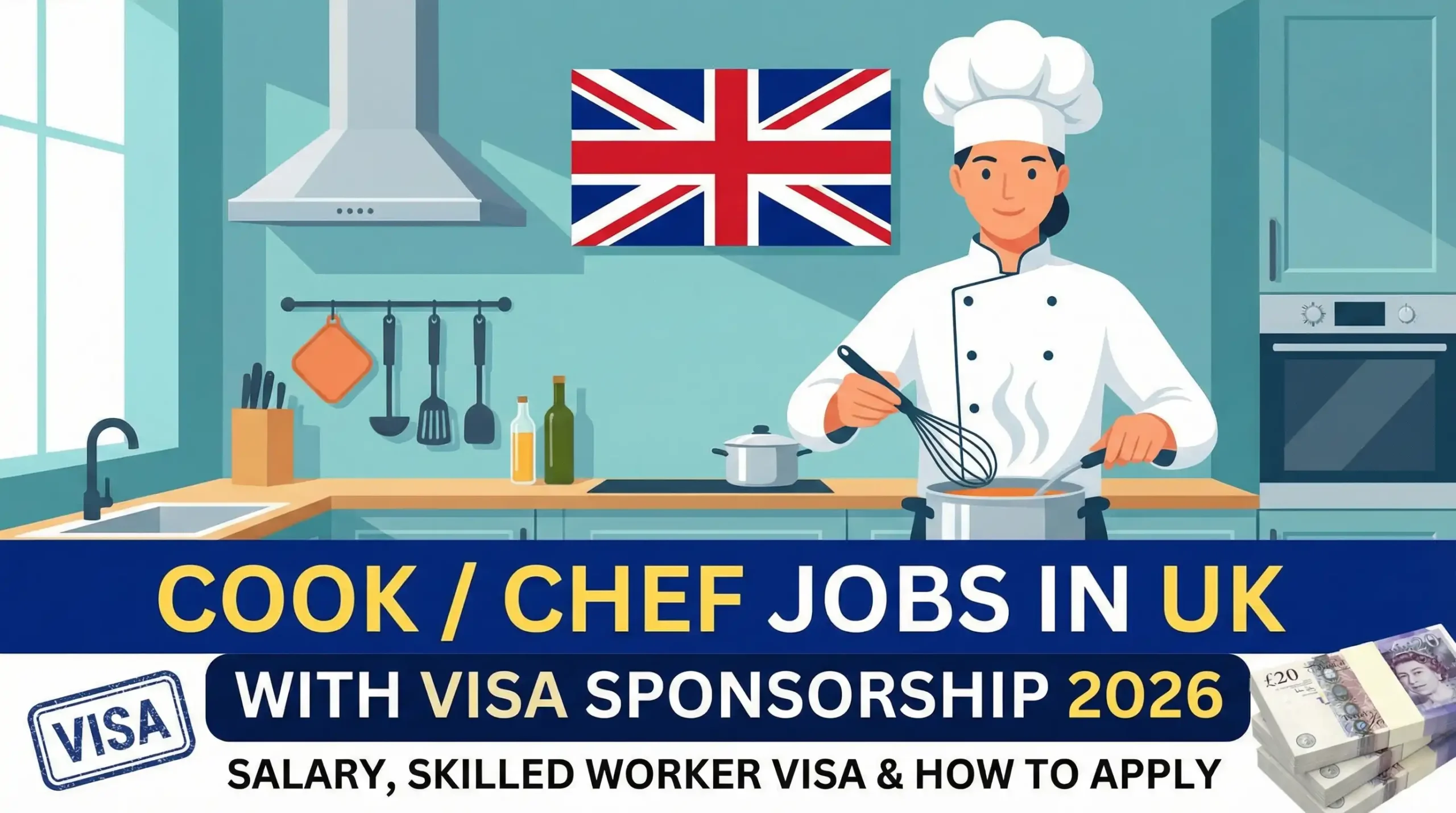 Chef Jobs in UK with Visa Sponsorship 2026 – Salary, Skilled Worker Visa & How to Apply