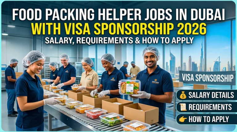 Food Packing Helper Jobs in Dubai with Visa Sponsorship 2026 – Salary, Requirements & How to Apply