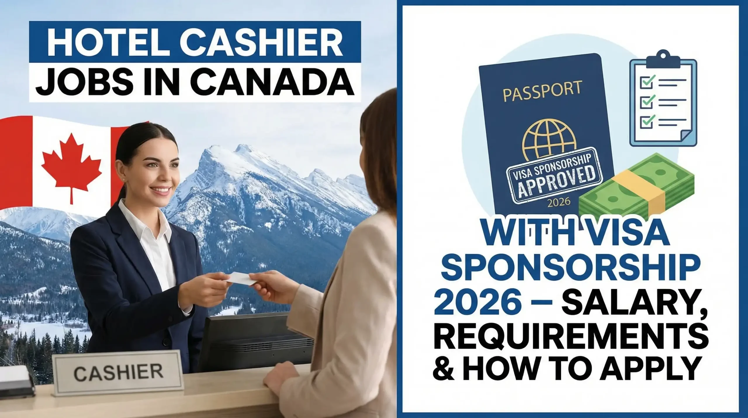 Hotel Cashier Jobs in Canada with Visa Sponsorship 2026 – Salary, Requirements & How to Apply
