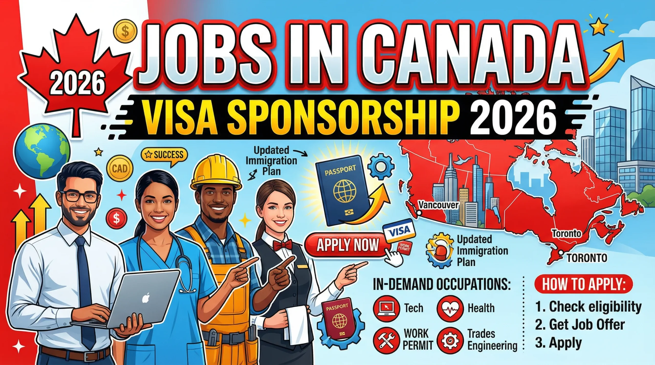 Jobs in Canada with Visa Sponsorship 2026 – Updated Immigration Plan, In-Demand Occupations & How to Apply