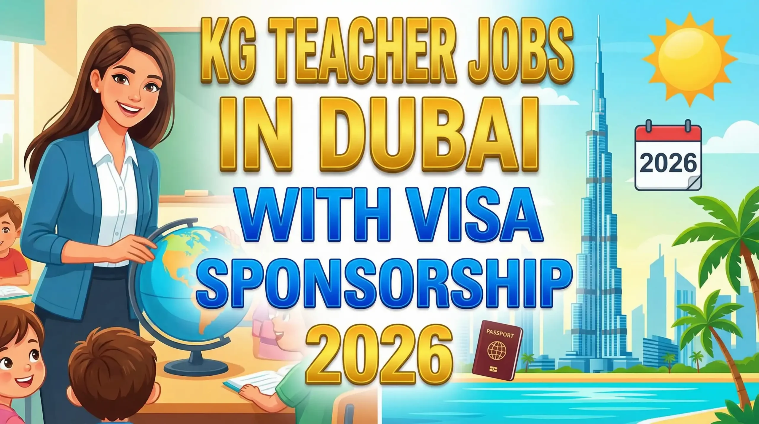 KG Teacher Jobs in Dubai with Visa Sponsorship 2026 – Salary, Requirements & How to Apply