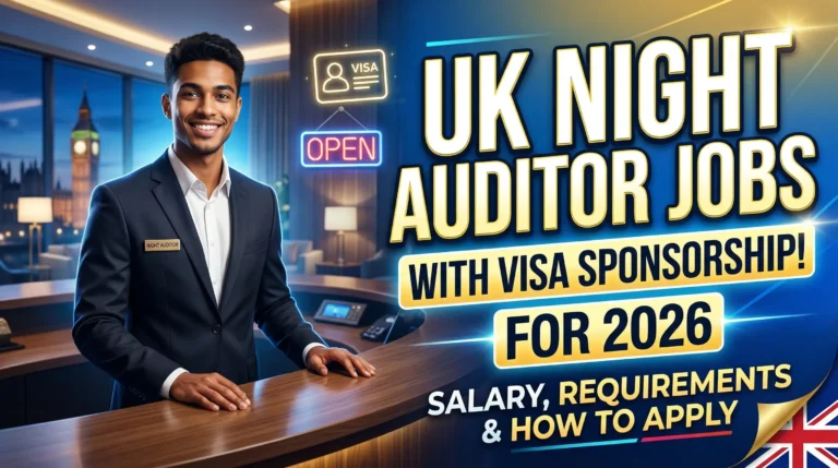 Night Auditor Jobs in the UK with Visa Sponsorship