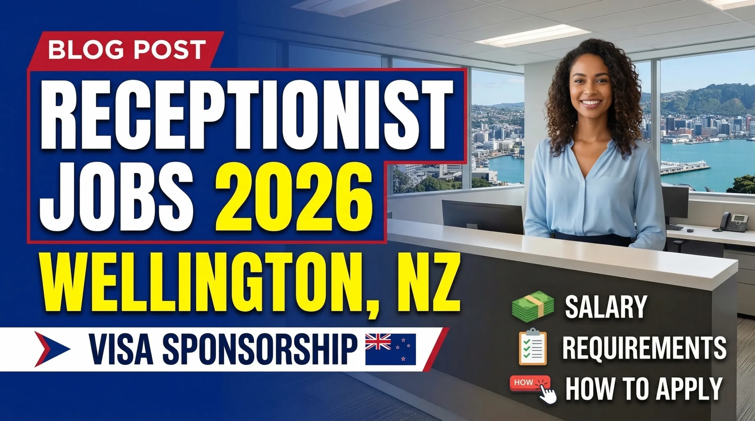 Receptionist Jobs in Wellington, New Zealand with Visa Sponsorship