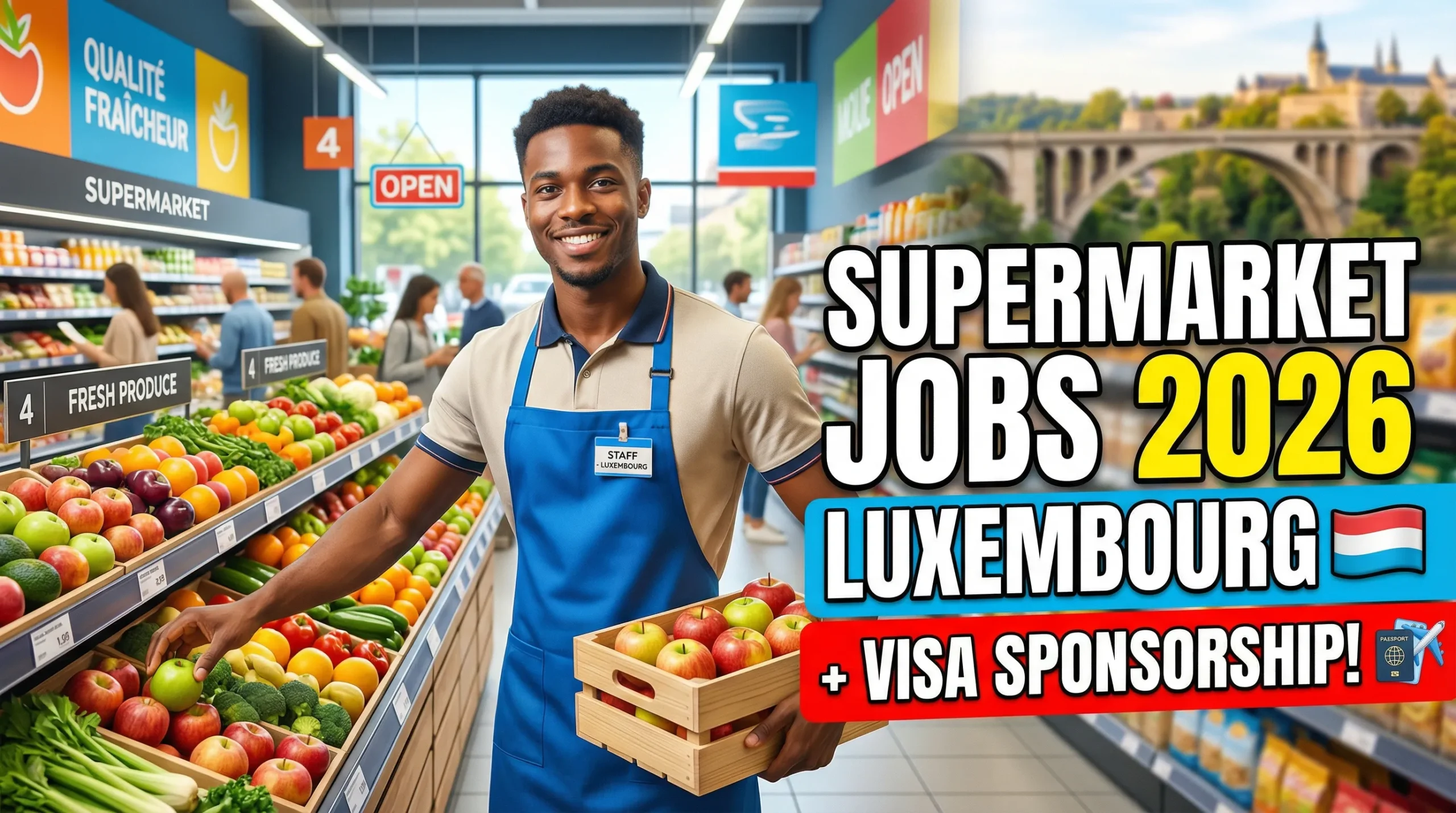 Supermarket Jobs in Luxembourg with Visa Sponsorship 2026 – Salary, Requirements & How to Apply