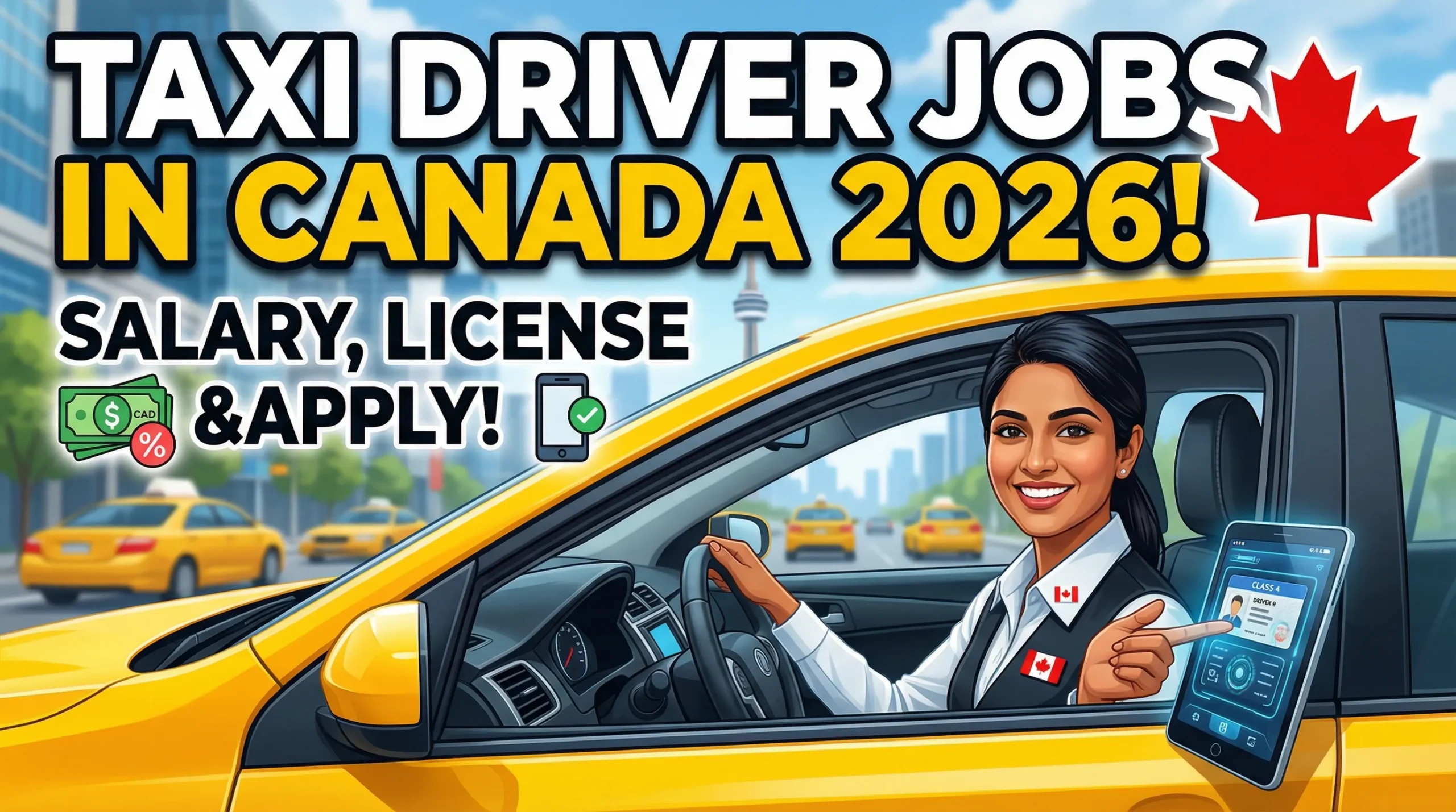 Taxi Driver Jobs in Canada 2026 – Salary, License Requirements & How to Apply