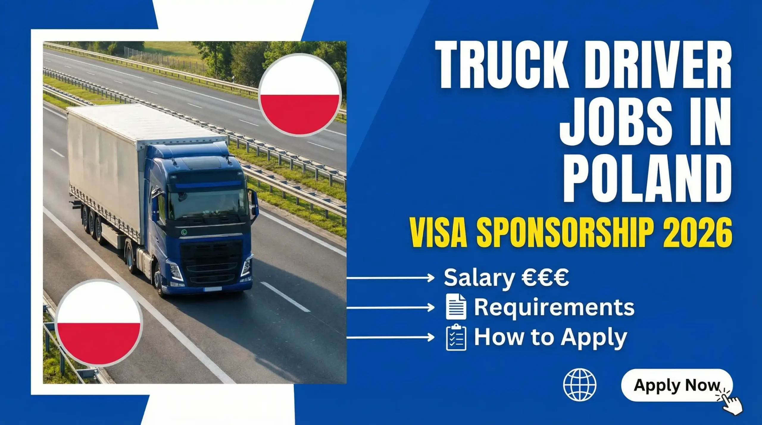Truck Driver Jobs in Poland with Visa Sponsorship 2026 – Salary, Requirements & How to Apply