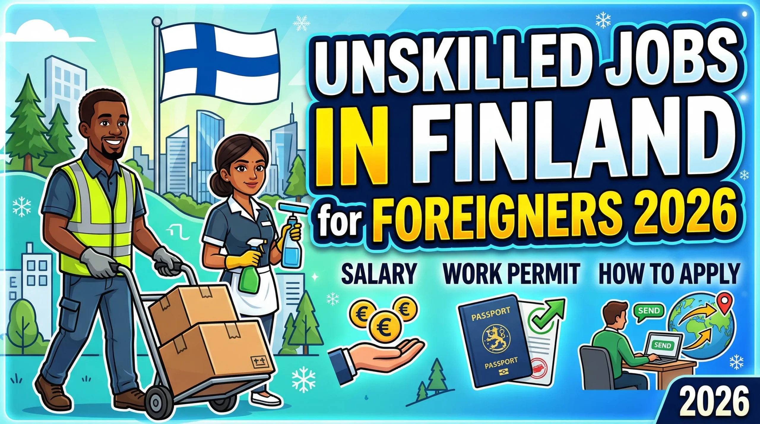 Unskilled Jobs in Finland for Foreigners 2026 – Salary, Work Permit & How to Apply
