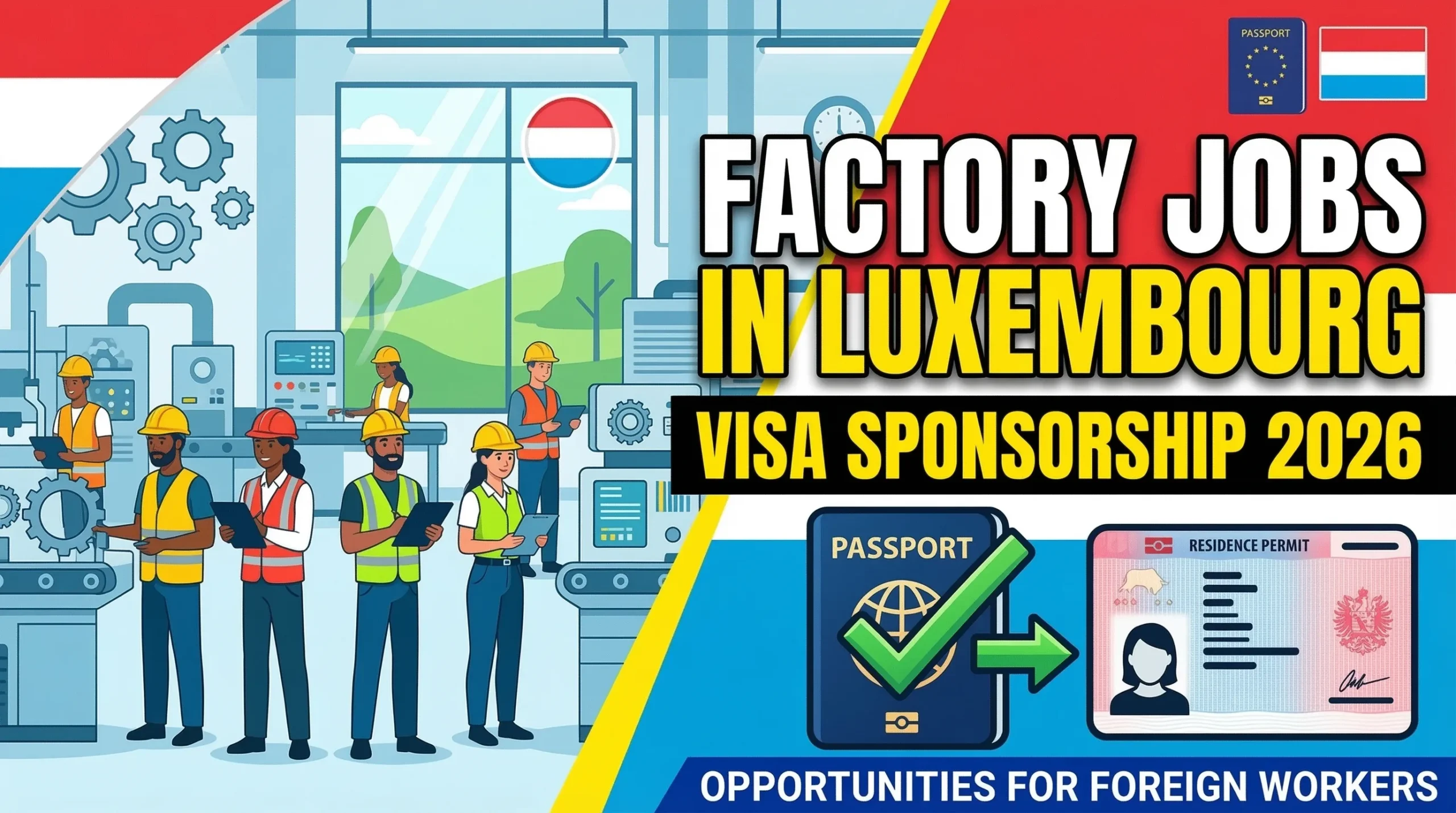 Factory Jobs in Luxembourg with Visa Sponsorship 2026 – Opportunities for Foreign Workers
