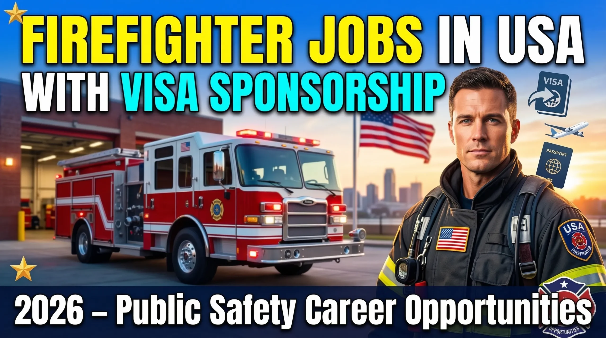 Firefighter Jobs in USA with Visa Sponsorship 2026 – Public Safety Career Opportunities