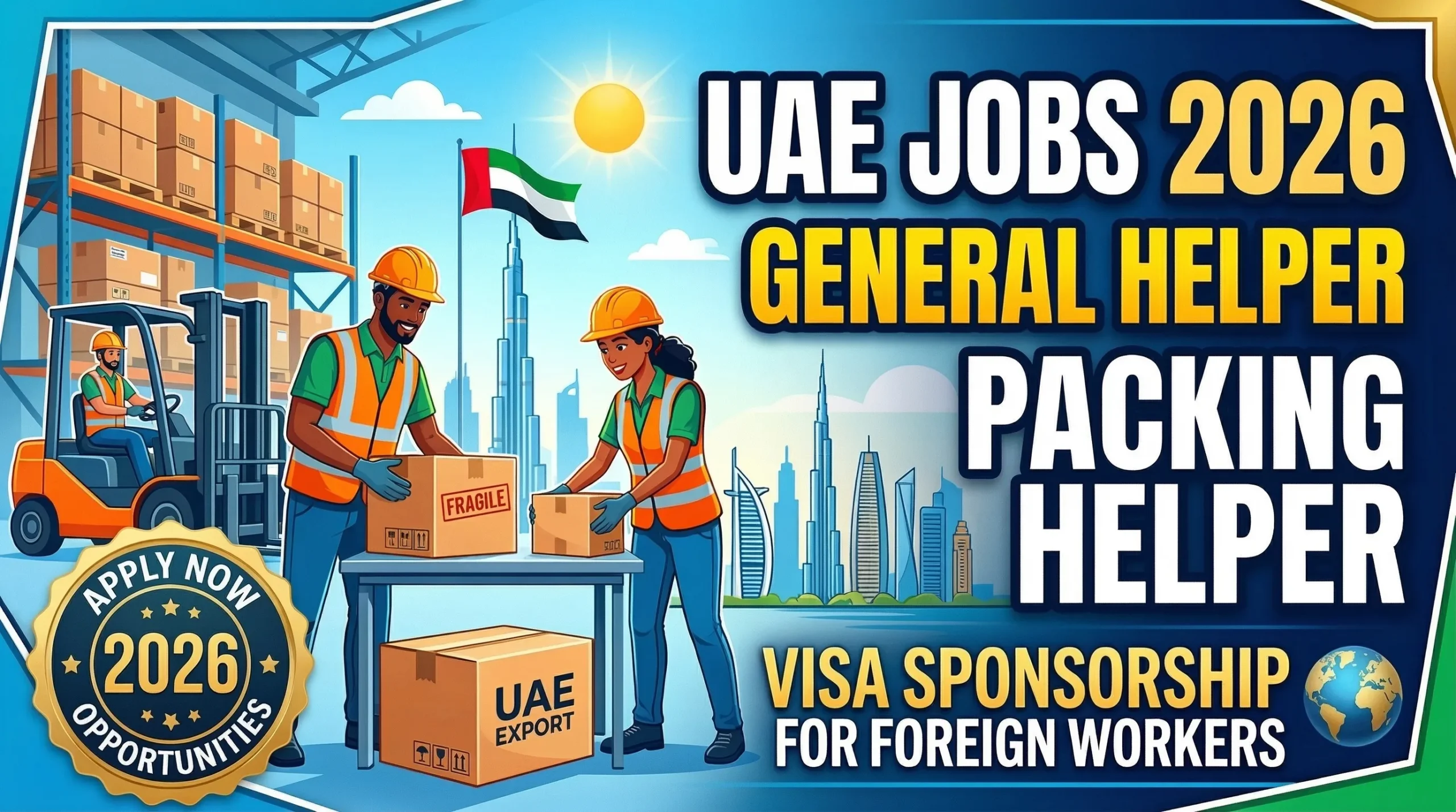 Packing Helper Jobs in UAE with Visa Sponsorship