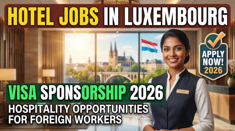 Hotel Jobs in Luxembourg with Visa Sponsorship 2026 – Hospitality Opportunities for Foreign Workers