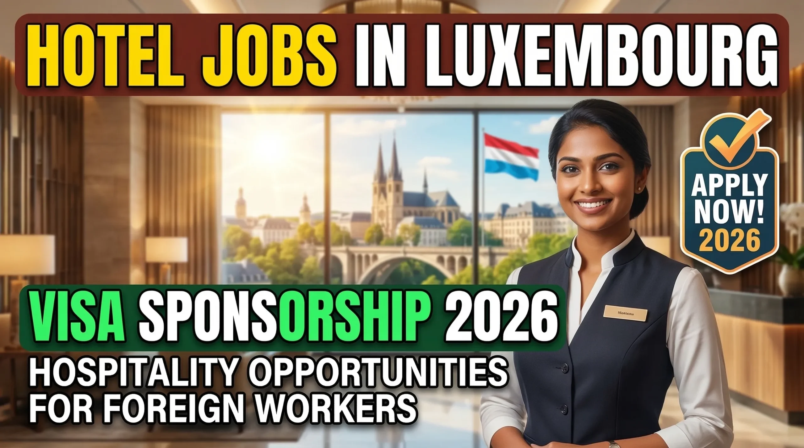 Hotel Jobs in Luxembourg with Visa Sponsorship 2026 – Hospitality Opportunities for Foreign Workers