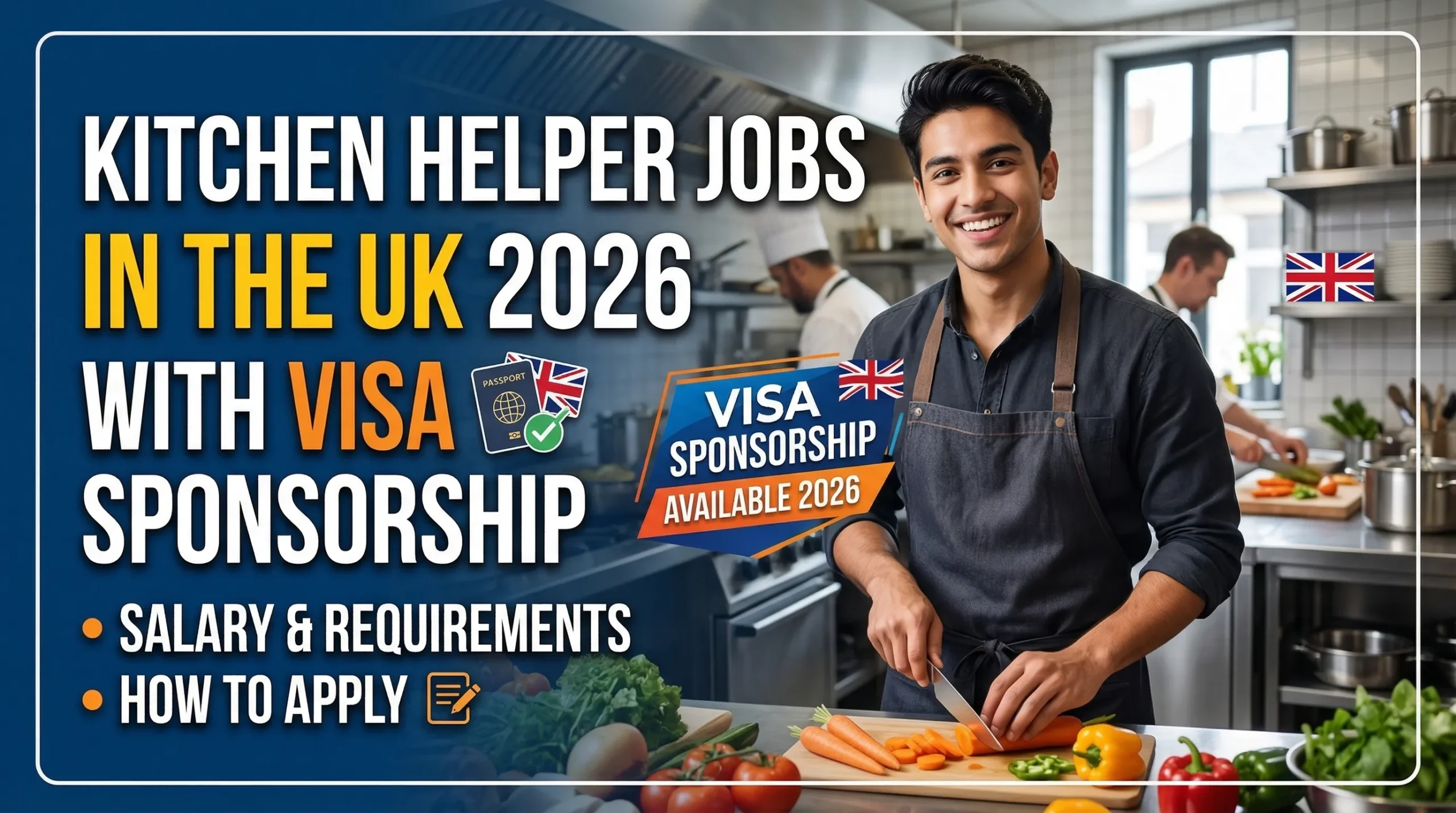 Kitchen Helper Jobs in the UK with Visa Sponsorship