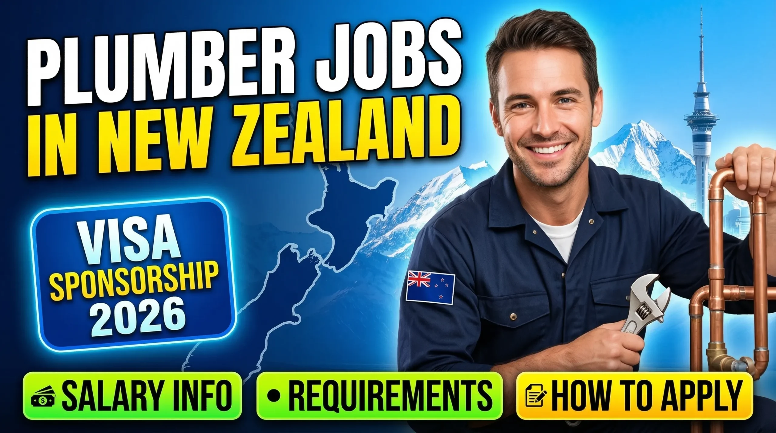 Plumber Jobs in New Zealand with Visa Sponsorship 2026 – Salary, Requirements & How to Apply