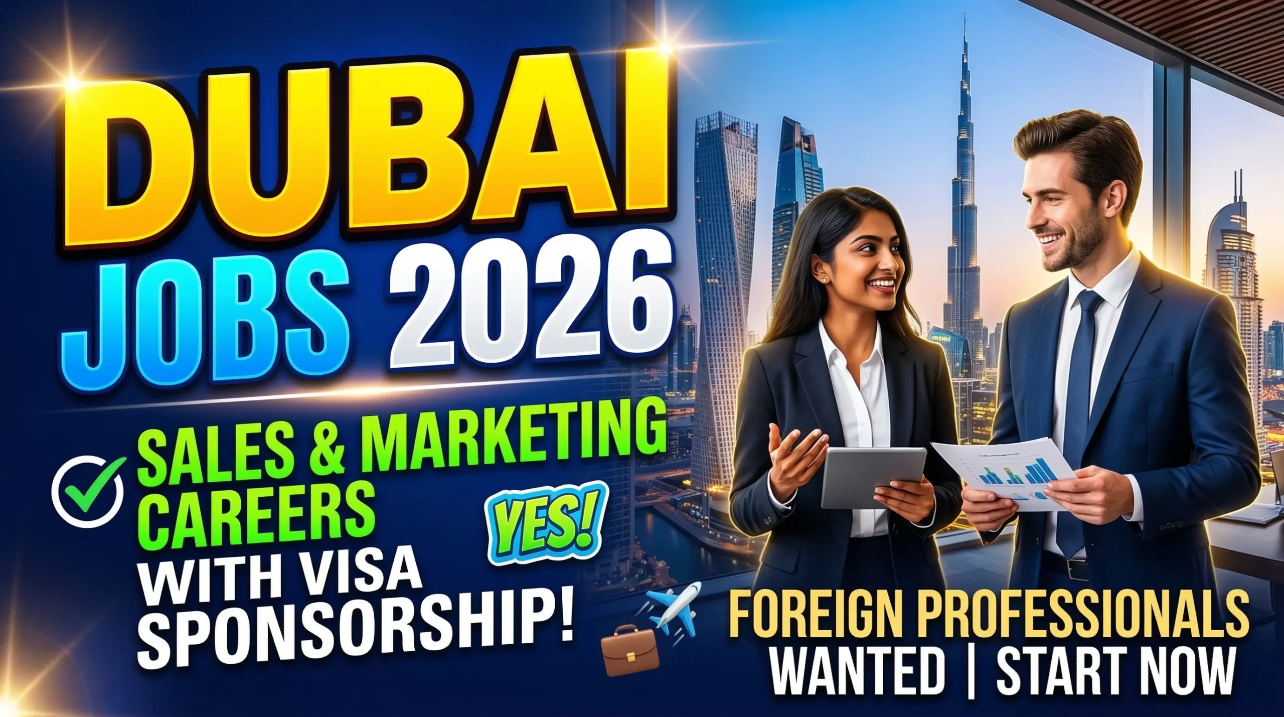 Sales and Marketing Jobs in Dubai with Visa Sponsorship 2026 – Career Opportunities for Foreign Professionals