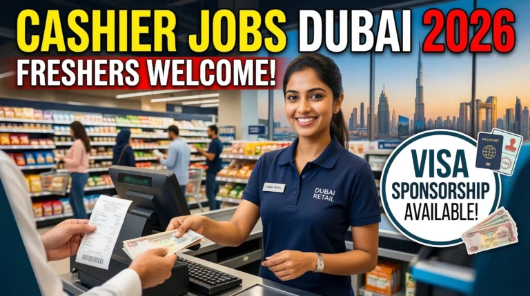 Cashier Jobs in Dubai for Freshers with Visa Sponsorship 2026