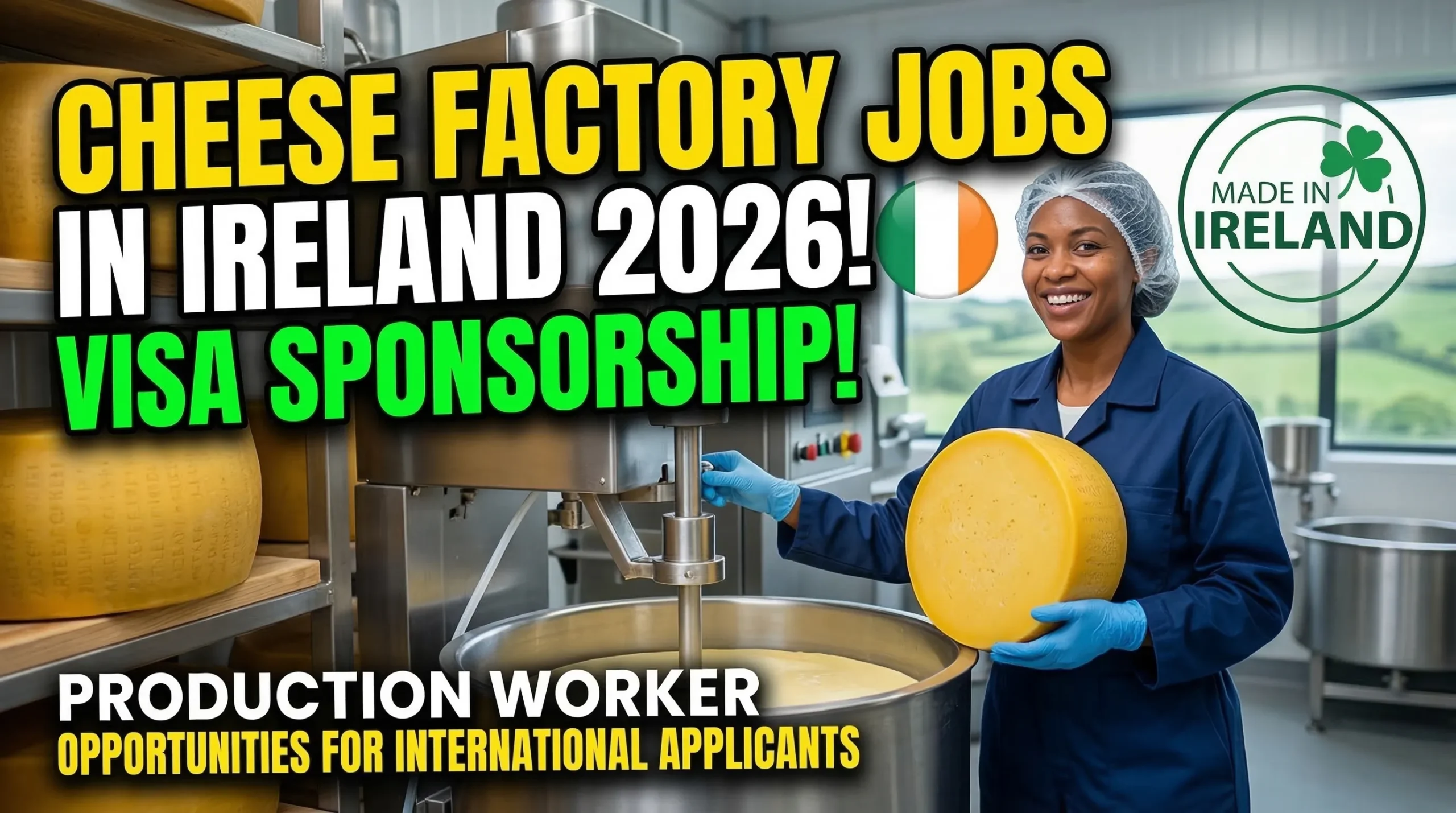 Cheese Factory Jobs in Ireland with Visa Sponsorship 2026 – Production Worker Opportunities for International Applicants