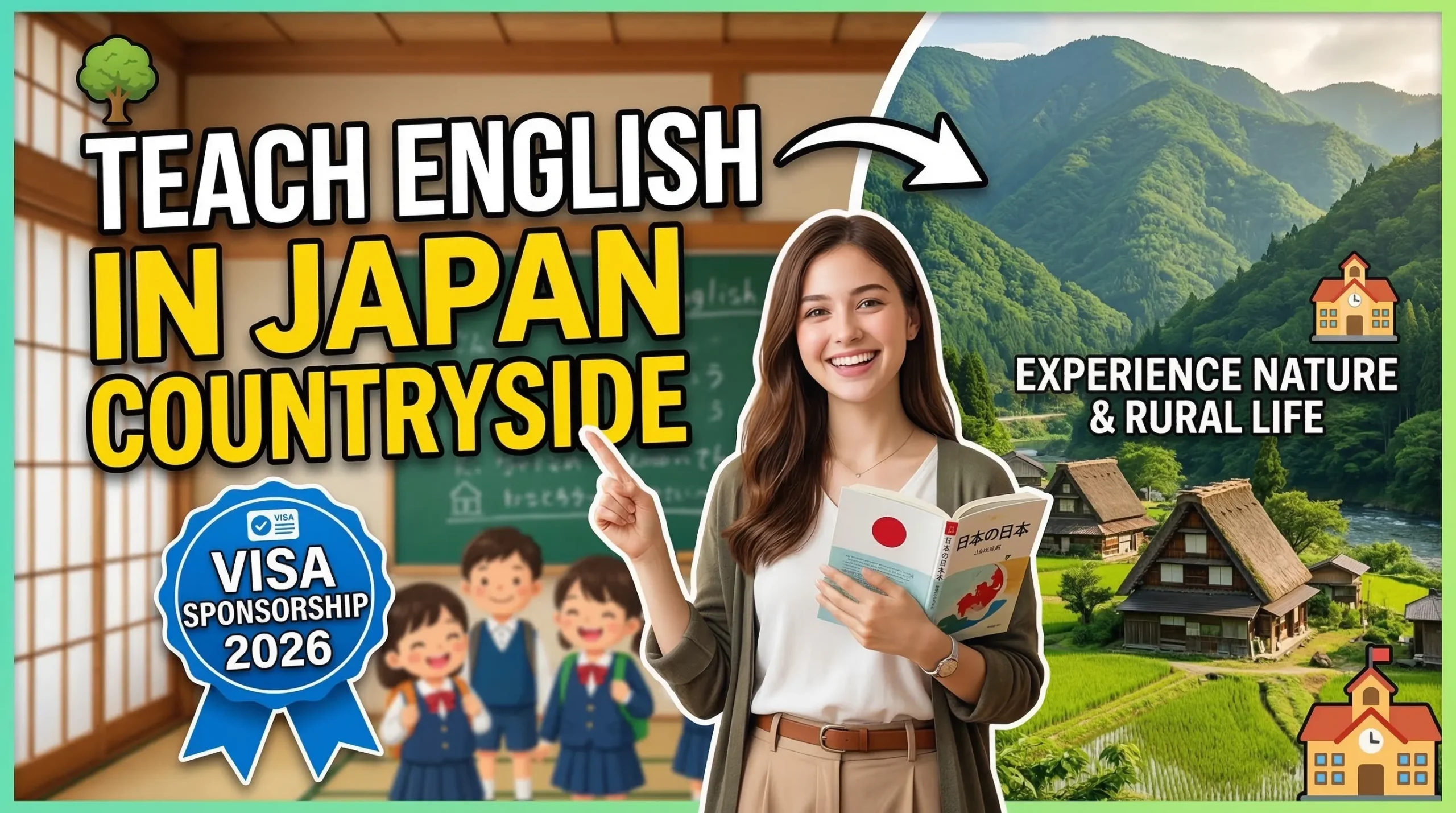 English Teacher Jobs in Japan Countryside with Visa Sponsorship 2026 – Teach and Experience Nature