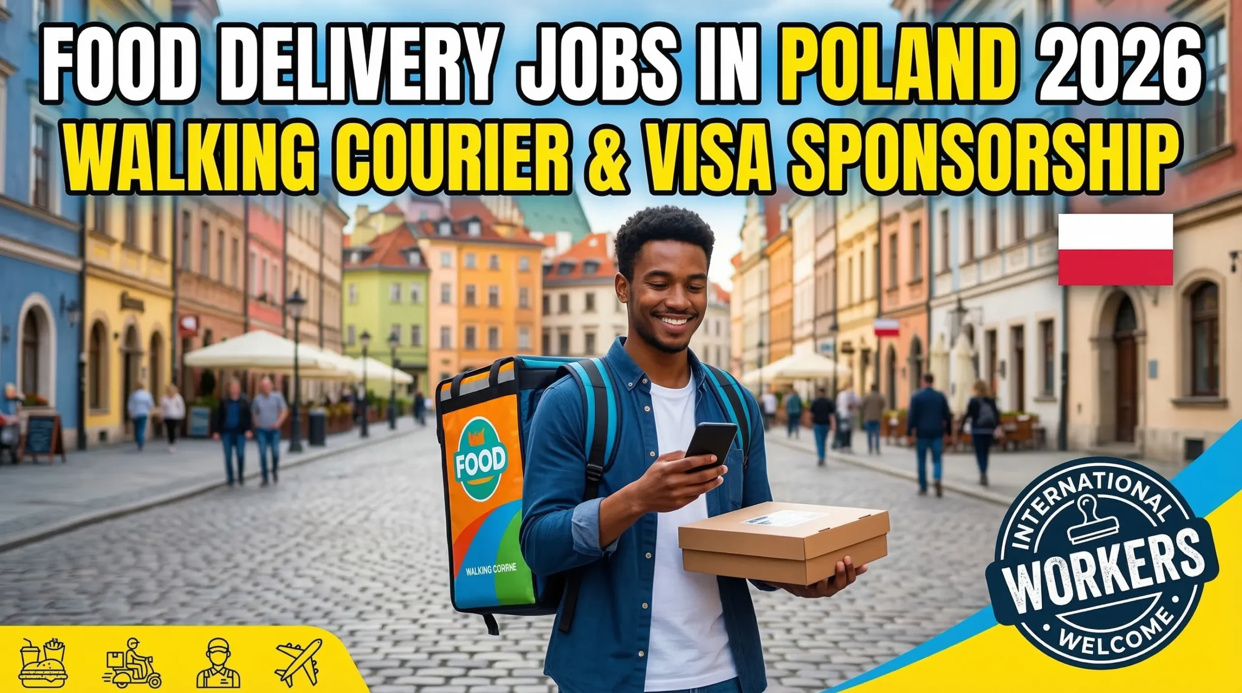 Food Delivery Mate Jobs in Poland with Visa Sponsorship 2026 – Walking Courier Opportunities for International Workers