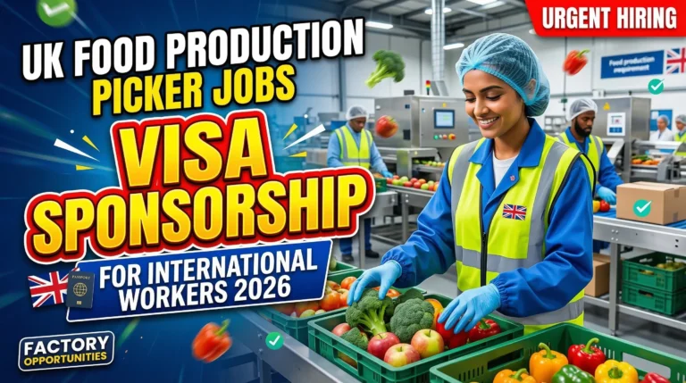 Food Production Picker Jobs in the UK with Visa Sponsorship 2026 – Factory Opportunities for International Workers