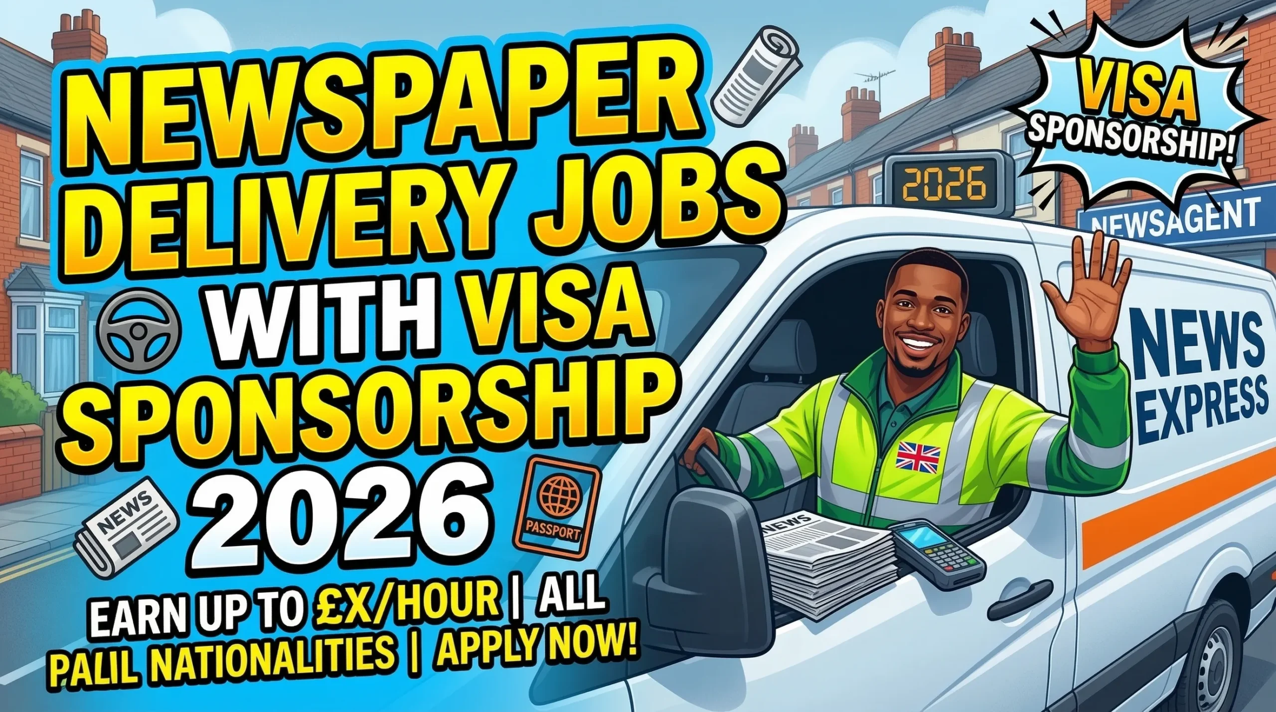 Newspaper Delivery Driver Jobs in UK with Visa Sponsorship 2026