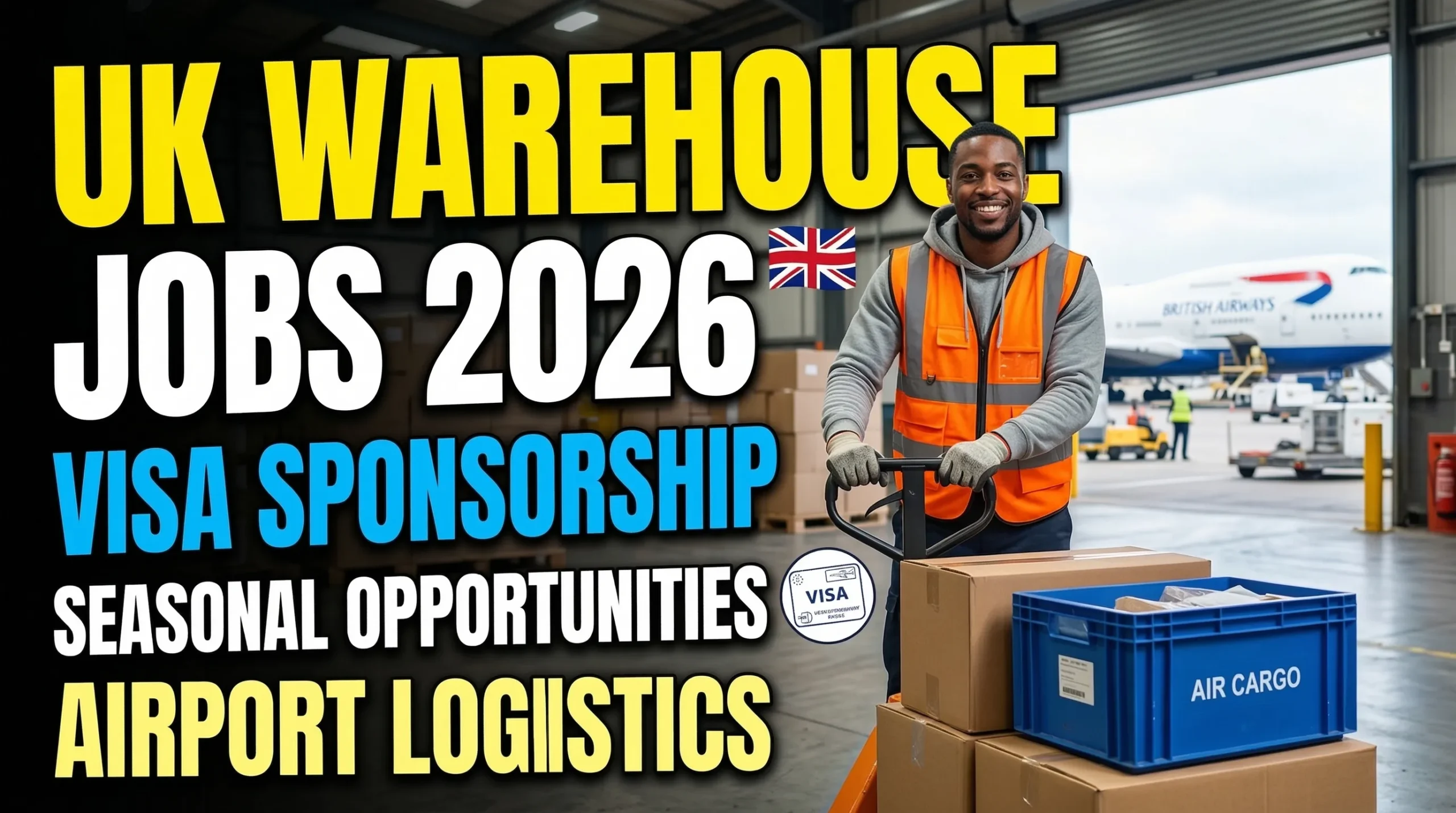 Seasonal Warehouse Worker Jobs in UK with Visa Sponsorship 2026 – Airport Logistics Opportunities