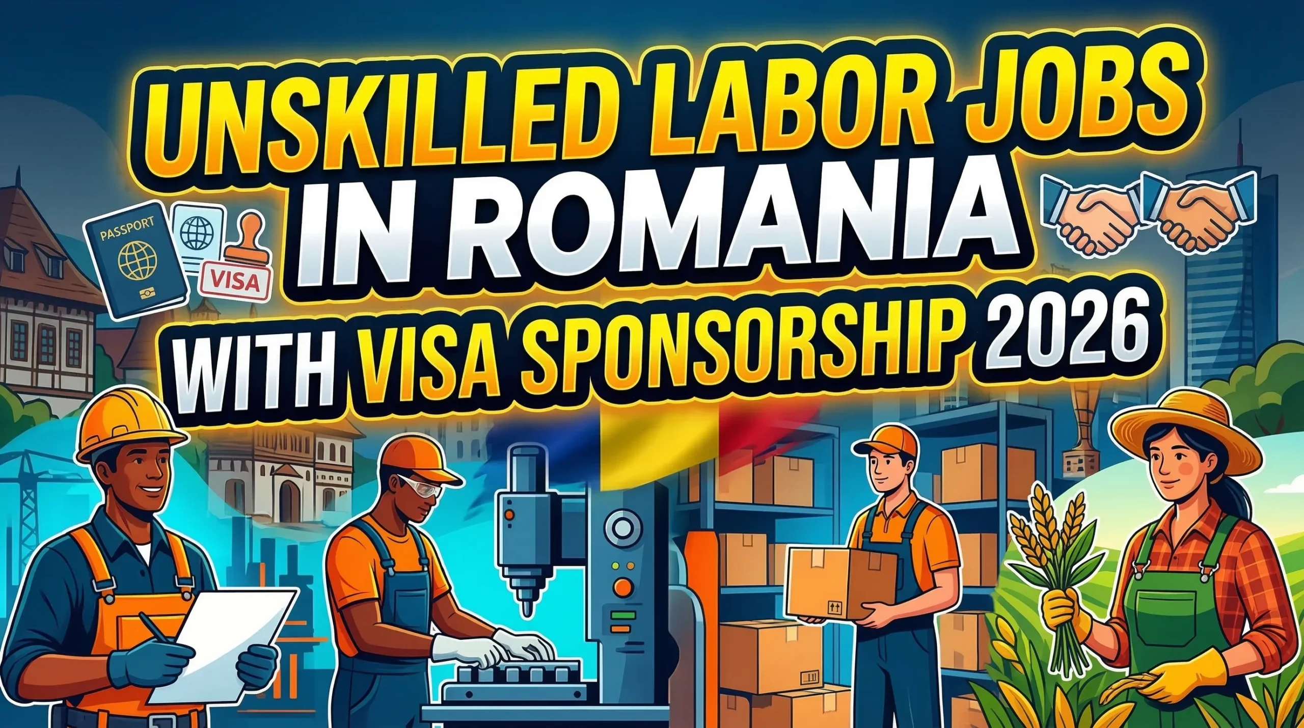 Unskilled Labor Jobs in Romania with Visa Sponsorship 2026