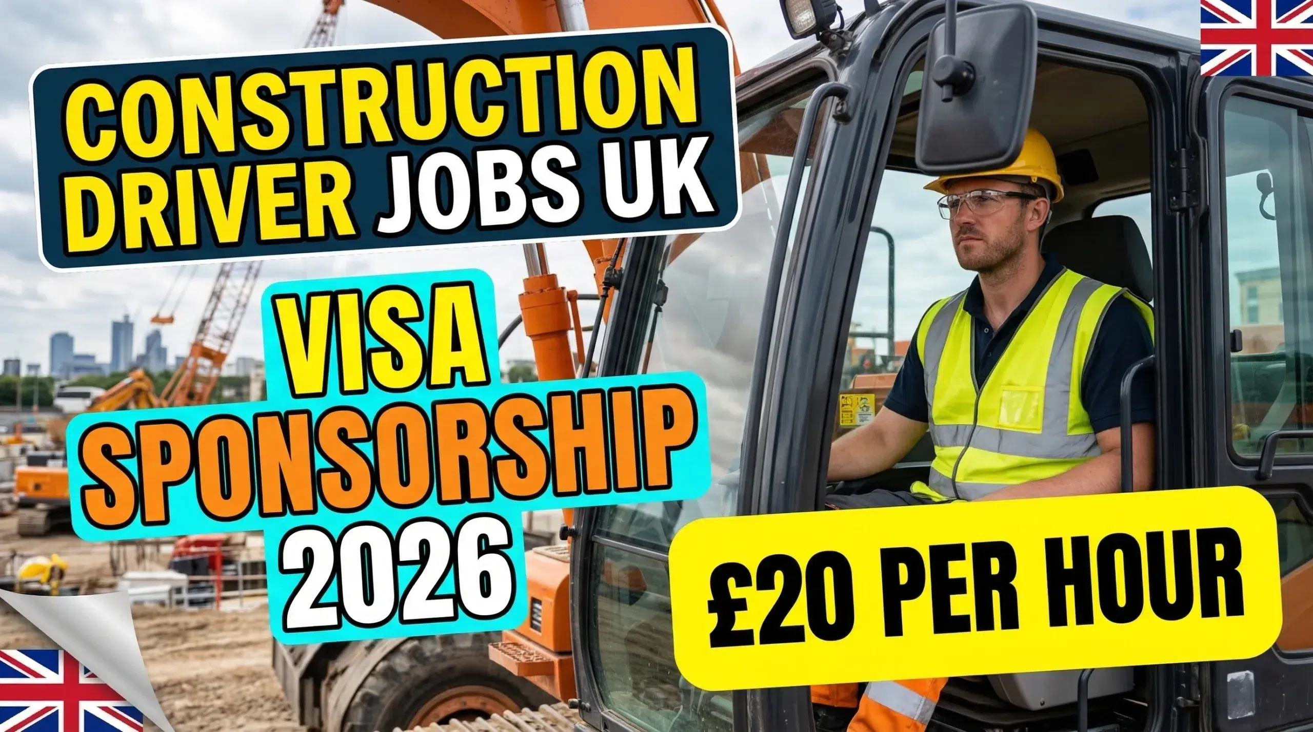 Construction Driver Jobs in UK with Visa Sponsorship 2026 (£20 per Hour)