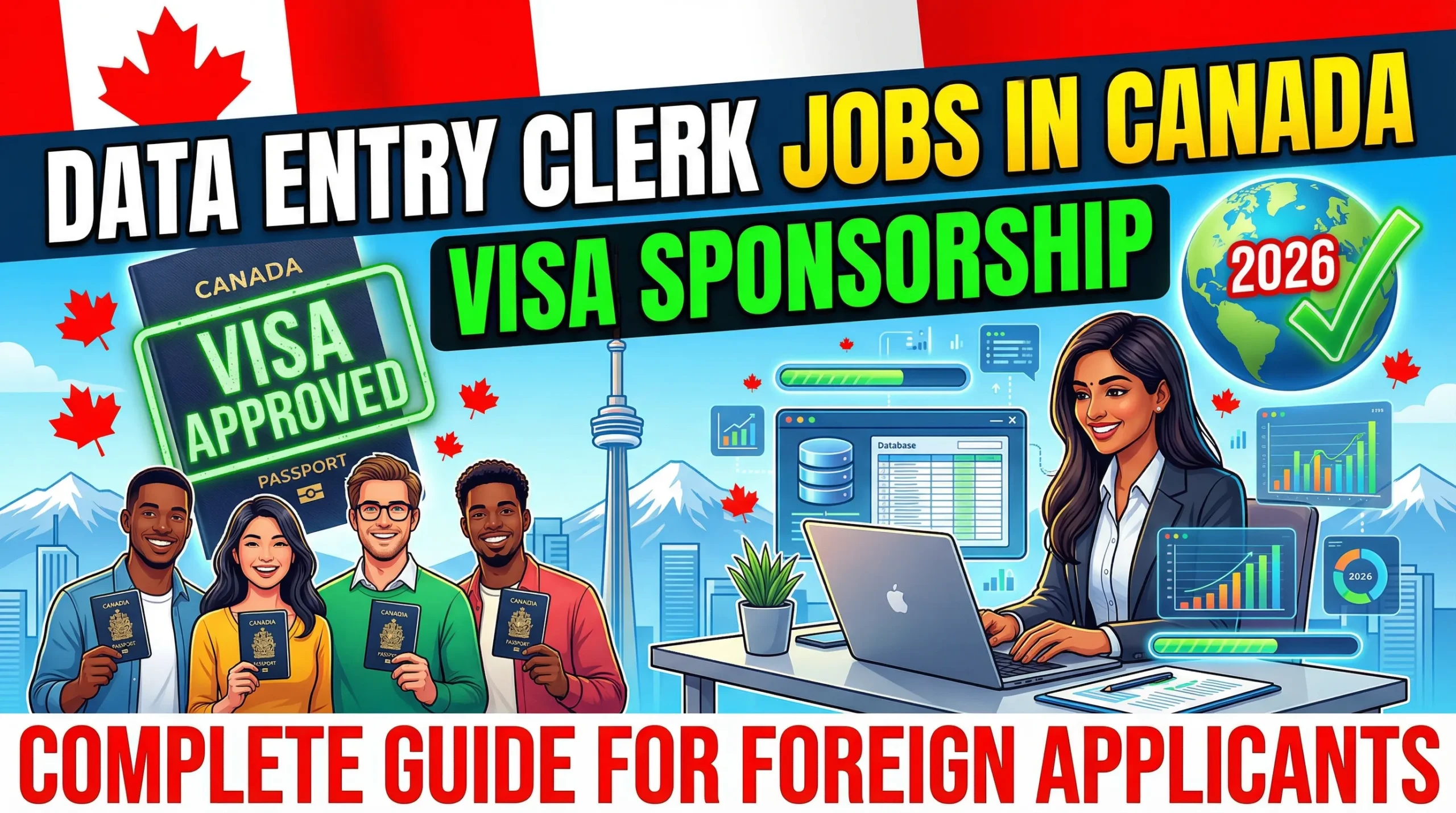 Data Entry Clerk Jobs in Canada with Visa Sponsorship 2026 – Complete Guide for Foreign Applicants