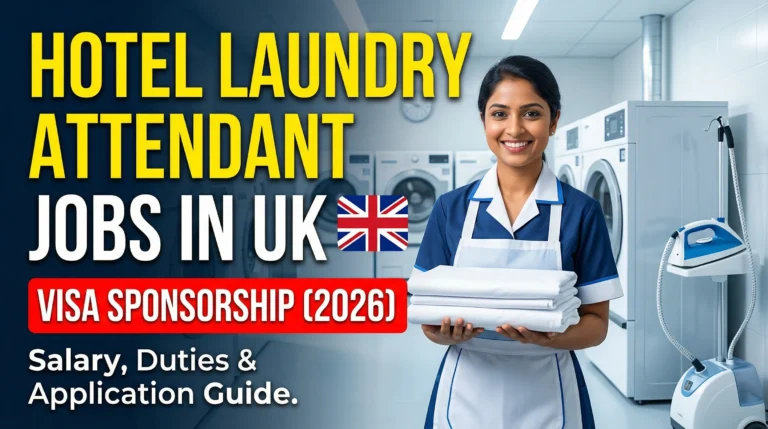 Hotel Laundry Attendant Jobs in UK with Visa Sponsorship 2026 – Salary, Duties & Application Guide