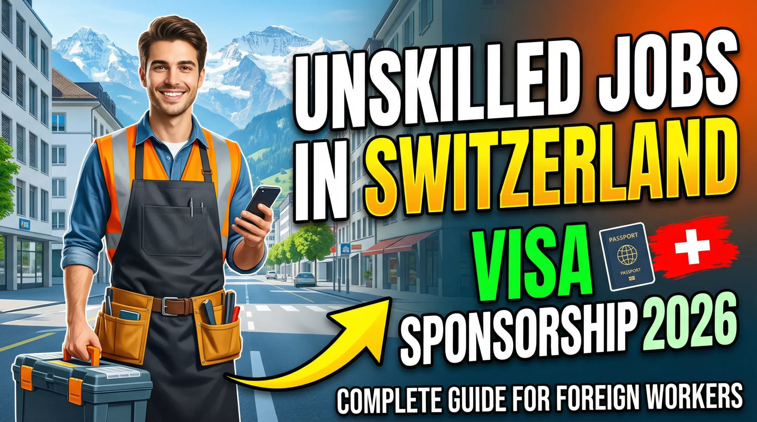 Unskilled Jobs in Switzerland with Visa Sponsorship 2026 – Complete Guide for Foreign Workers