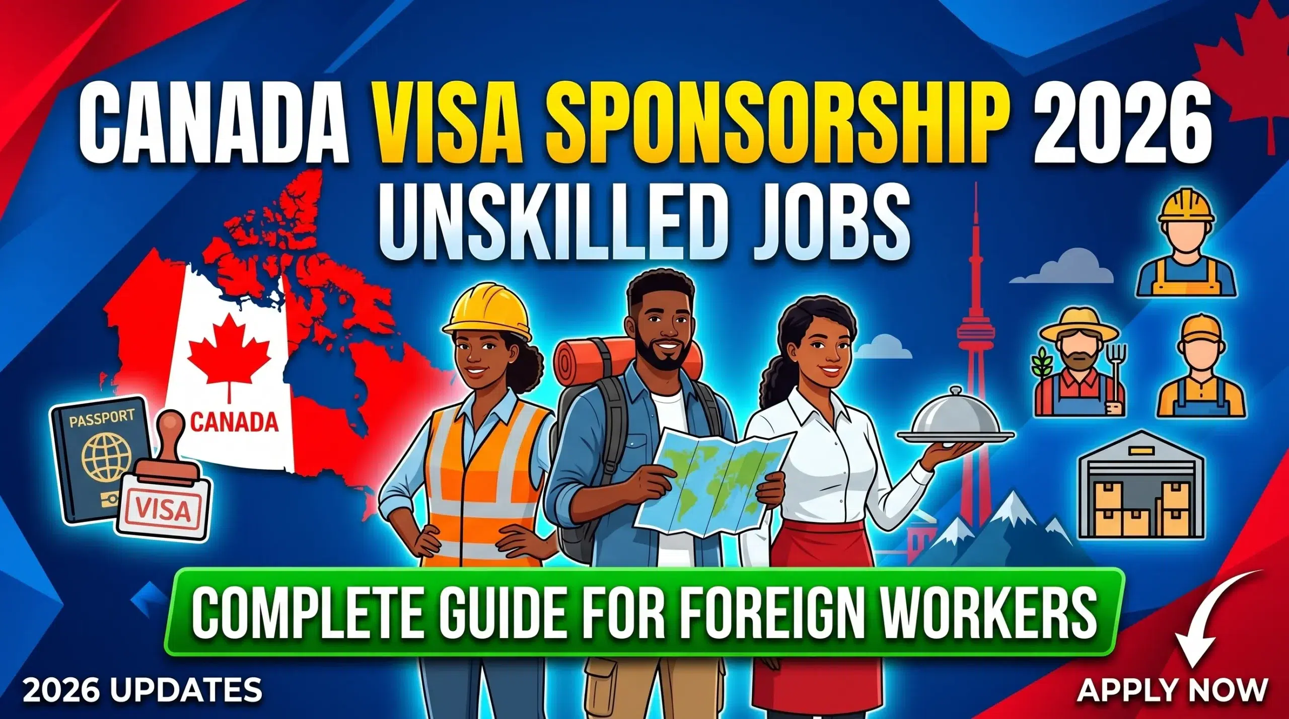 Unskilled Jobs in Canada with Visa Sponsorship 2026 – Complete Guide for Foreign Workers