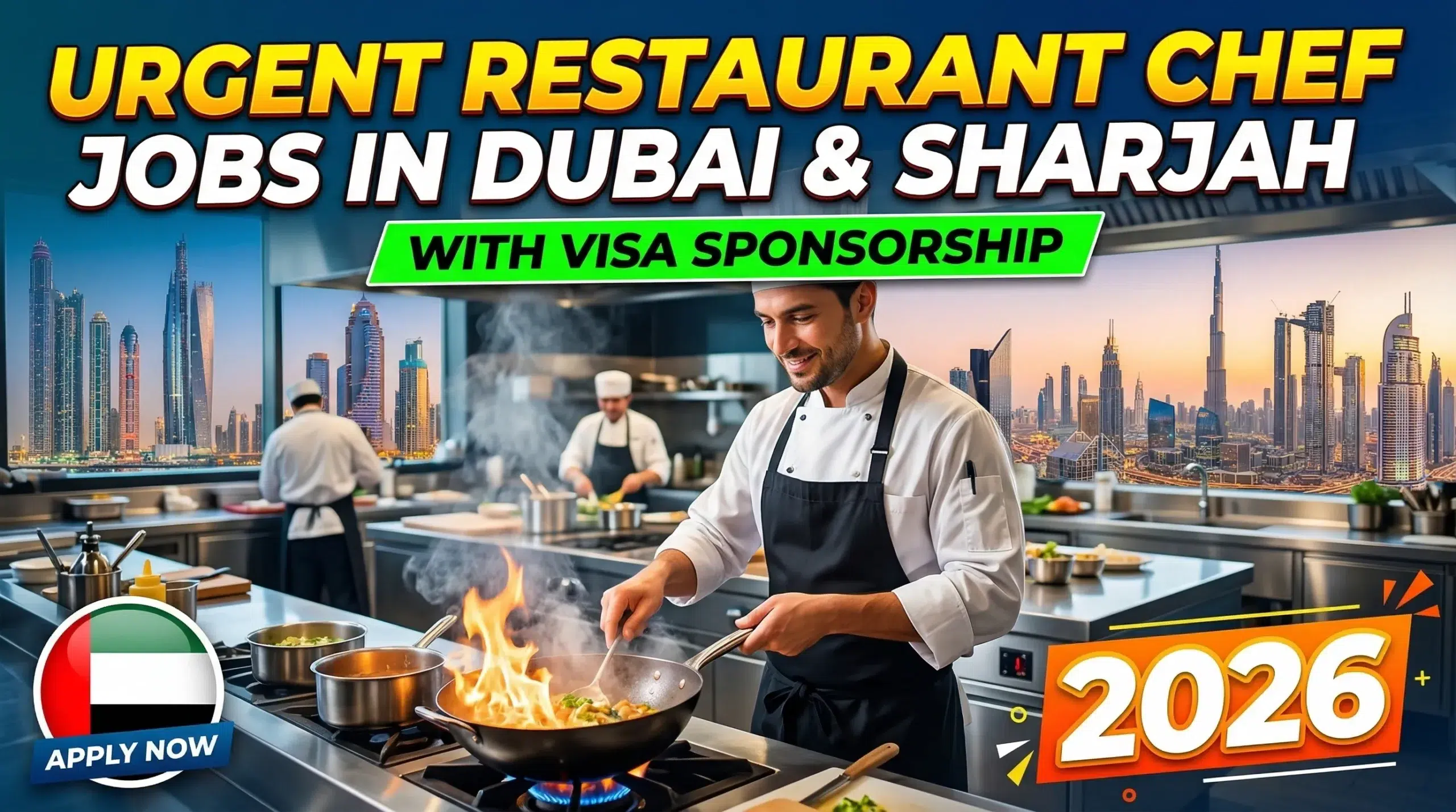 Urgent Restaurant Chef Jobs in Dubai & Sharjah with Visa Sponsorship 2026