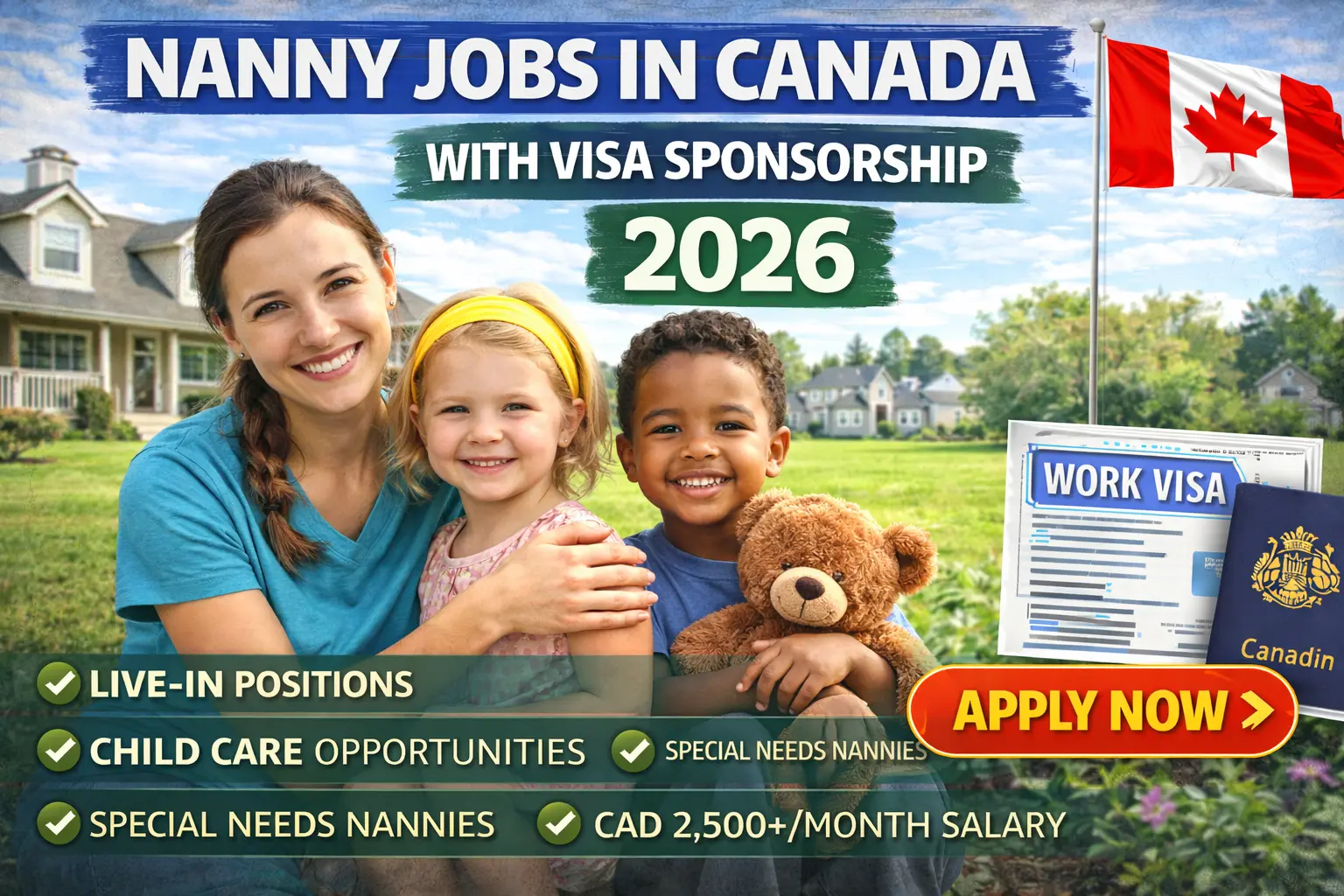 Nanny Jobs in Canada with Visa Sponsorship