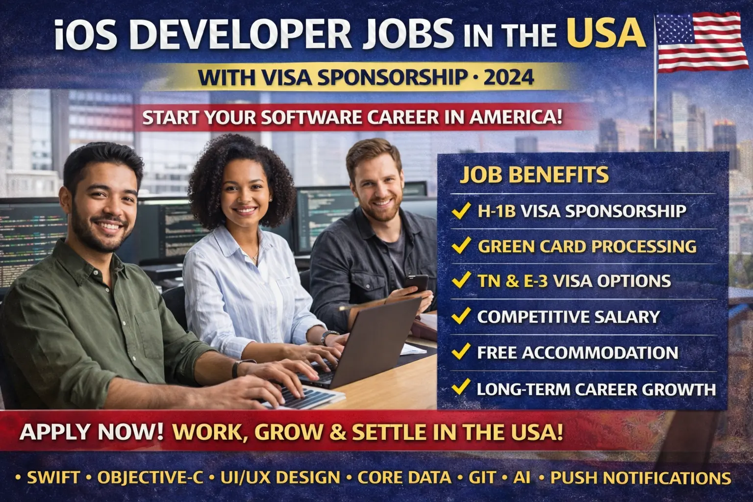 iOS Developer Jobs in the USA with Visa Sponsorship