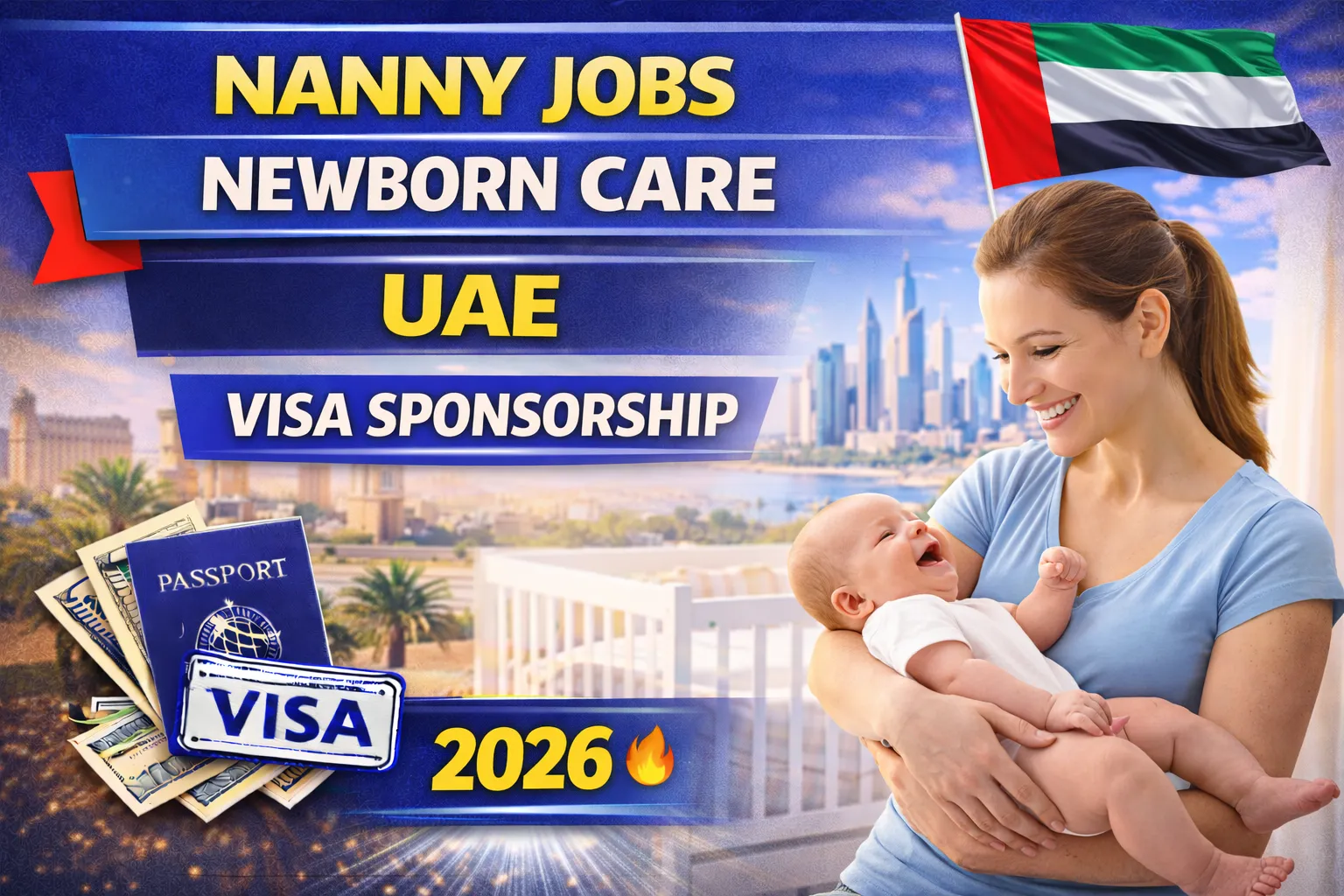 Nanny for Newborn Jobs in UAE with Visa Sponsorship