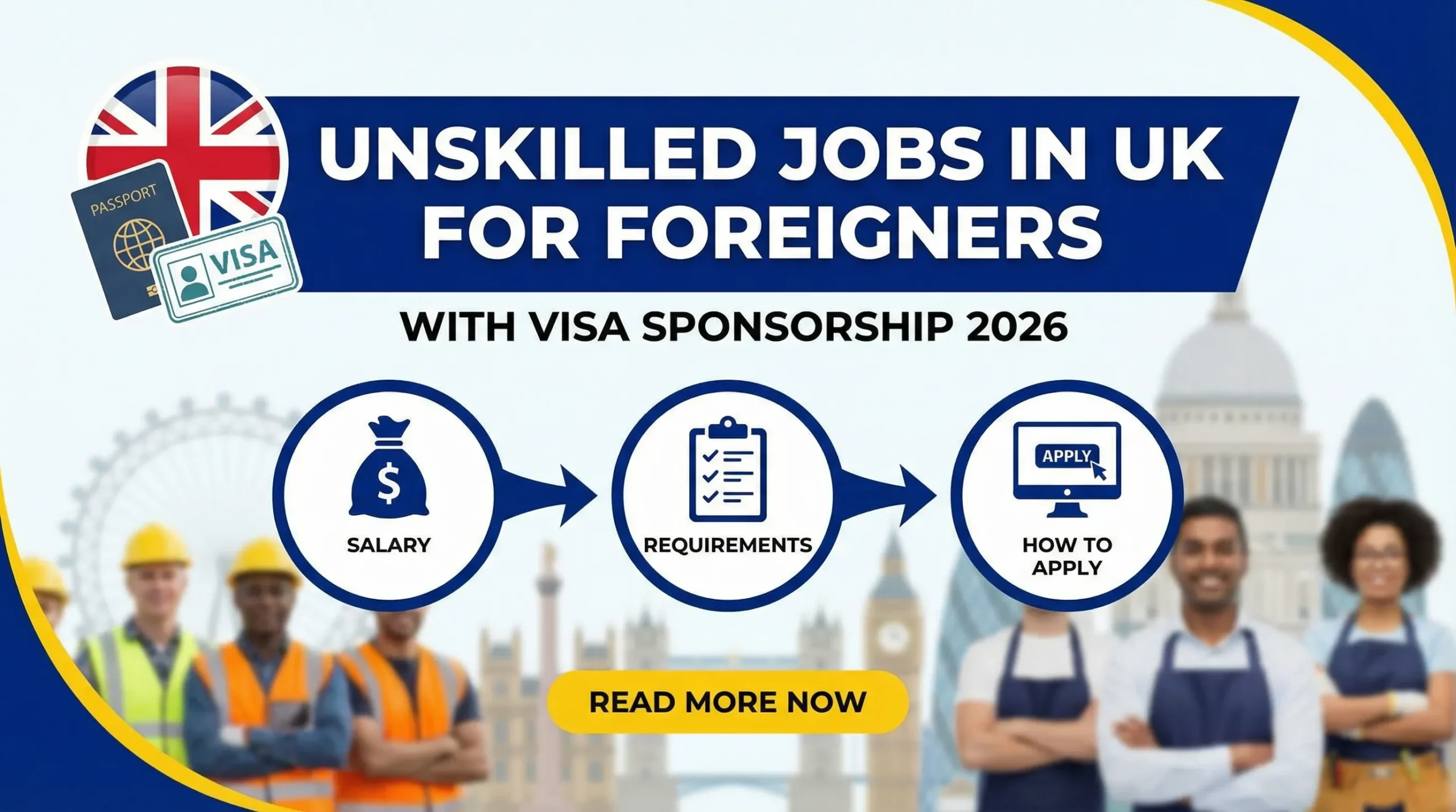 Unskilled Jobs in UK for Foreigners with Visa Sponsorship