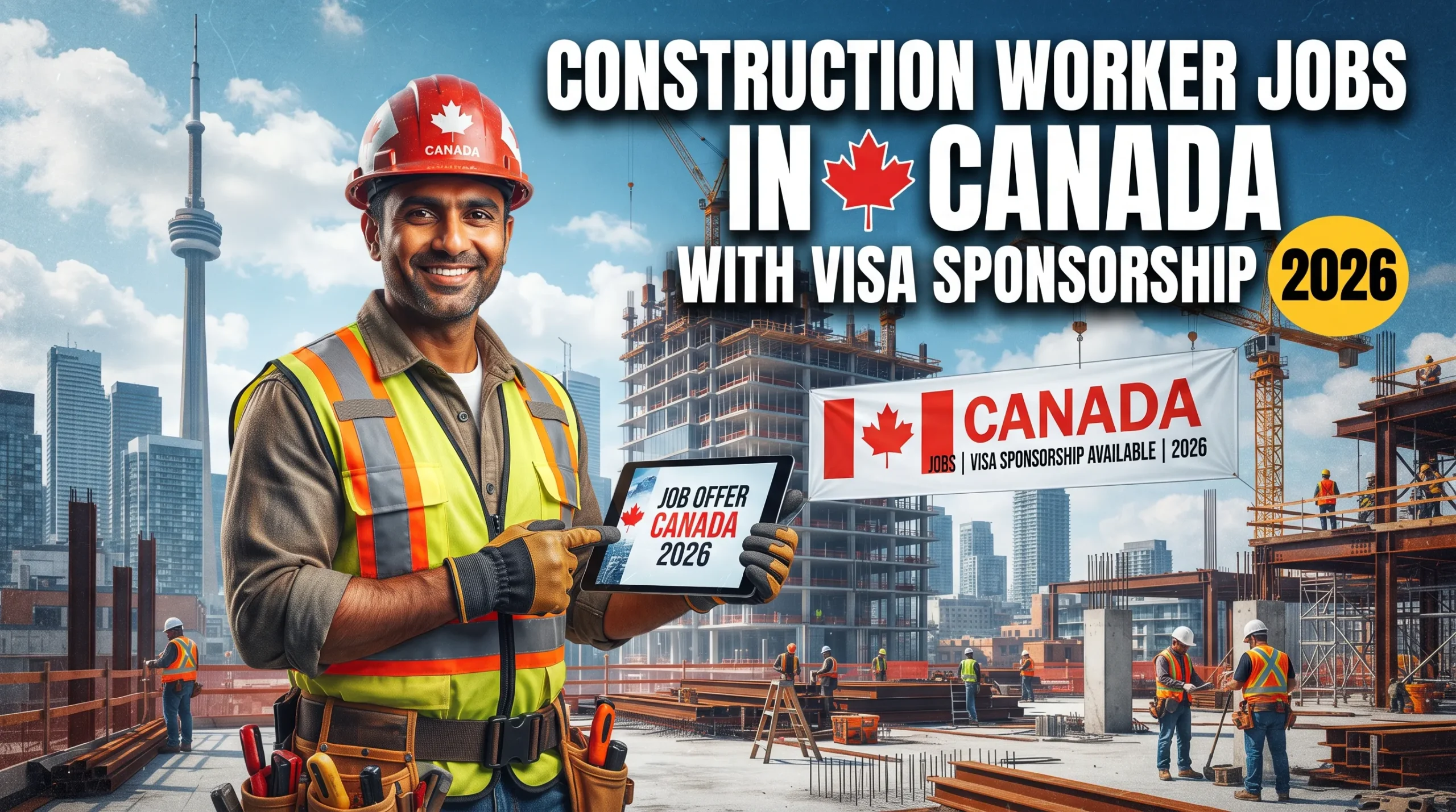 Construction Worker Jobs in Canada with Visa Sponsorship 2026