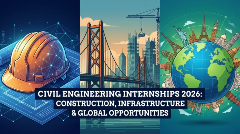 Environmental Engineering Internships 2026: Sustainability, Water and Infrastructure Careers