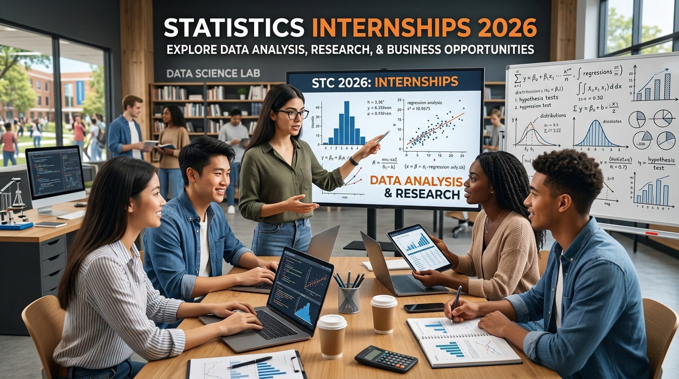 Statistics Internships 2026: Data Analysis, Research and Business Opportunities